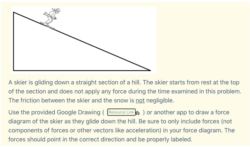 PHYSICS PLEASE HELP a. Draw a force diagram b. The skier has a mass of 76.6 kg and-example-1