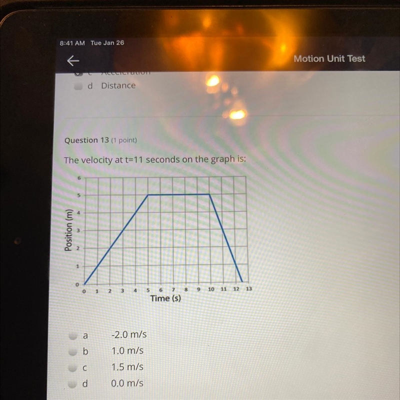 What is the velocity at 11 seconds-example-1