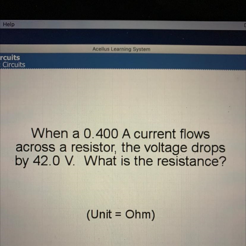 When a 0.400 A current flows across a resistor, the voltage drops by 42.0 V. What-example-1