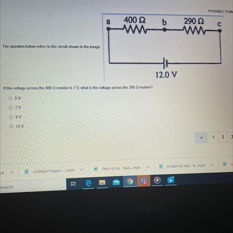 A 400 12 M b 290 12 с The question below refers to the circuit shown in the image-example-1