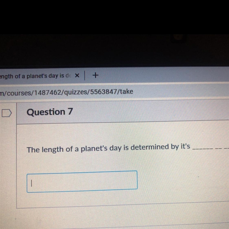 The length of a planet's day is determined by it's-example-1