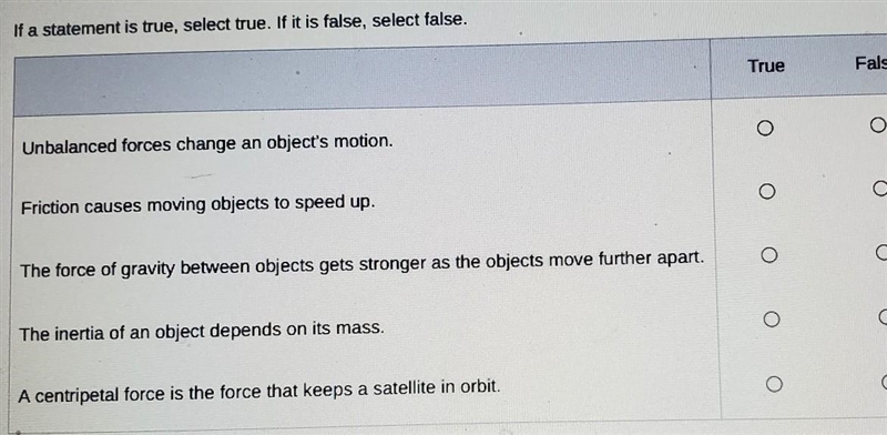 If a statement is true, select true. if it's false, select false. ​-example-1