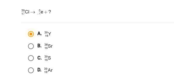 Which nucleus completes the following equation? Please ignore the answer I chose, it-example-1