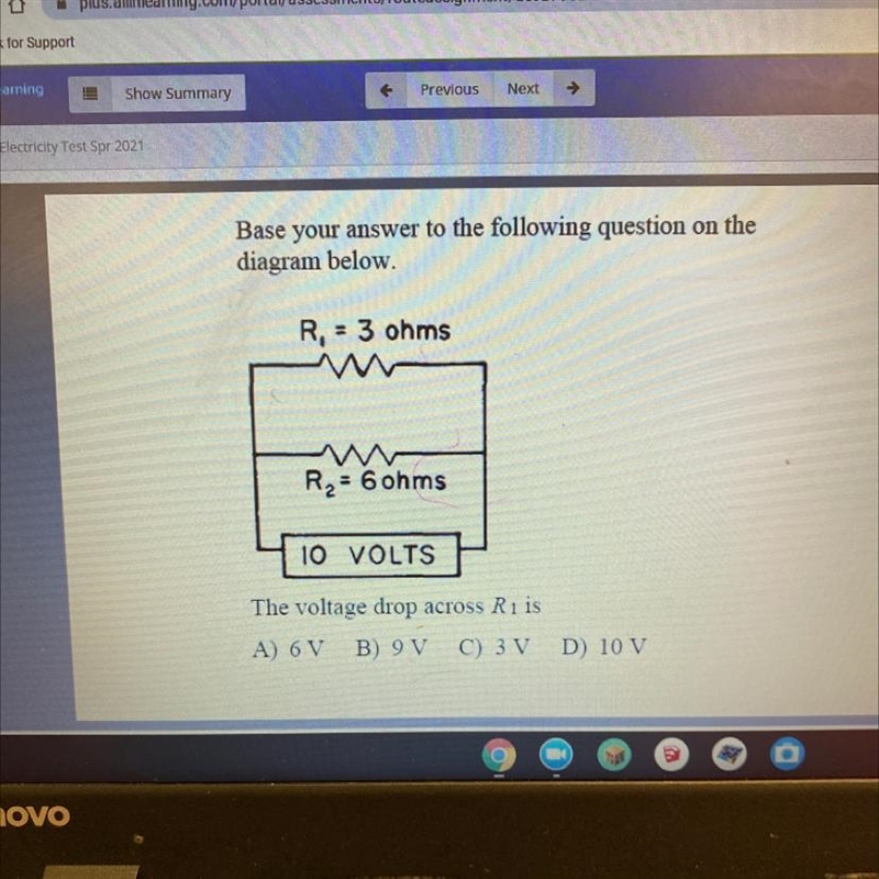 The voltage drop across R1 is-example-1