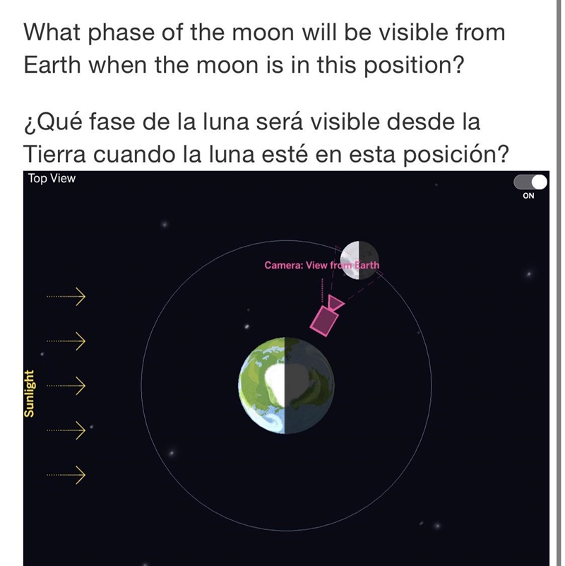 Moon problem please help! crescent moon gibbous moon new moon quarter moon-example-1