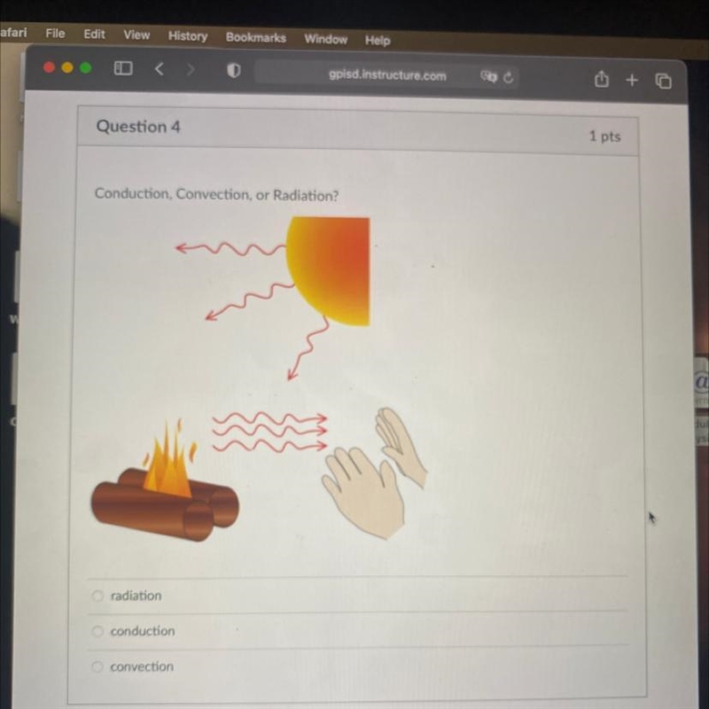 Conduction, Convection, or Radiation? Please help!!!-example-1