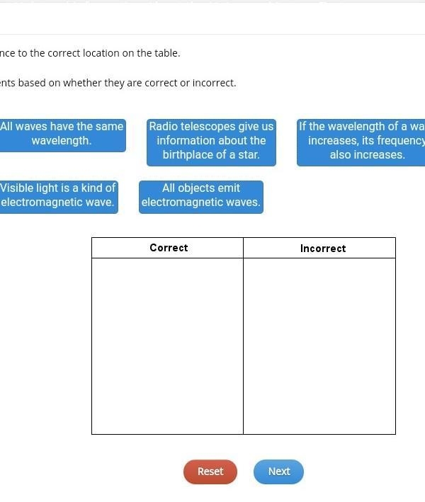 PLEASE HELP ASAP!!!! Sort the statements based on whether they are correct or incorrect-example-1