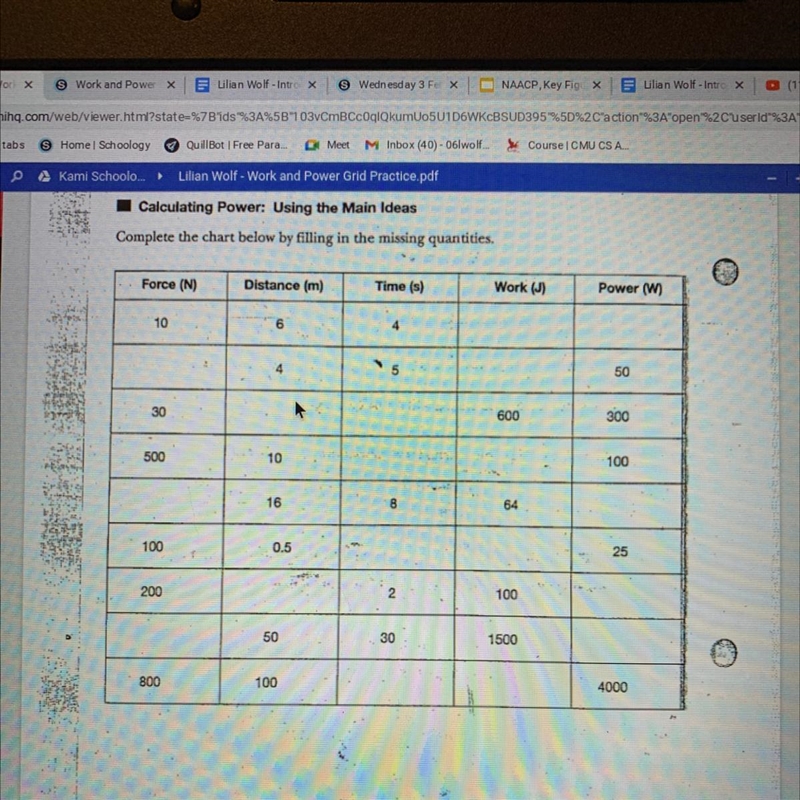 Can you please help me figure out the work for the missing quantities?-example-1