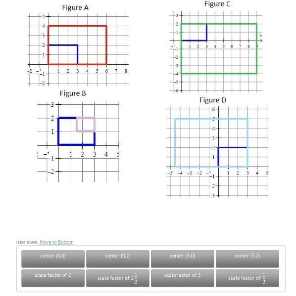 Match the correct center and scale factor to each figure.-example-1