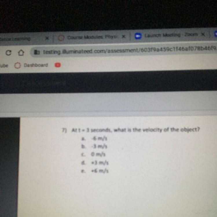 At t = 3 seconds, what is the velocity of the object-example-1