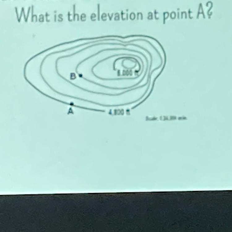 What is the elevation at point A?-example-1