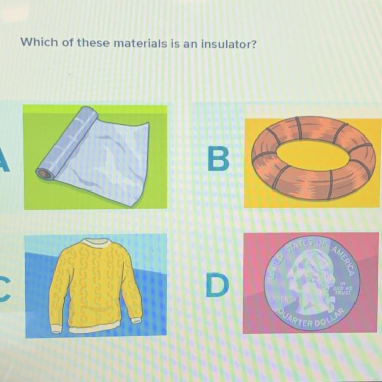 Which of these materials is an insulator?-example-1