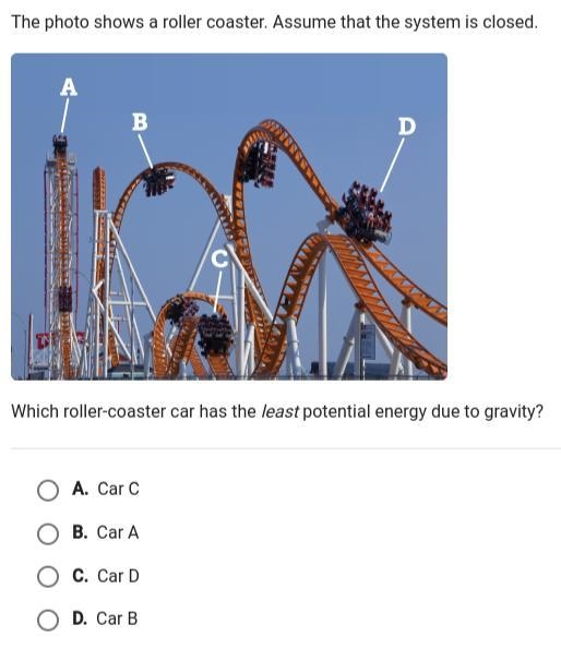 Plsssssssss help me easy 6th grade science its about roller coasters-example-1