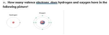 How many valence electrons does the hydrogen and oxygen have in the following picture-example-1