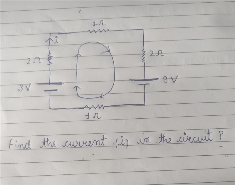 Find the current is in the circuit ? ​-example-1