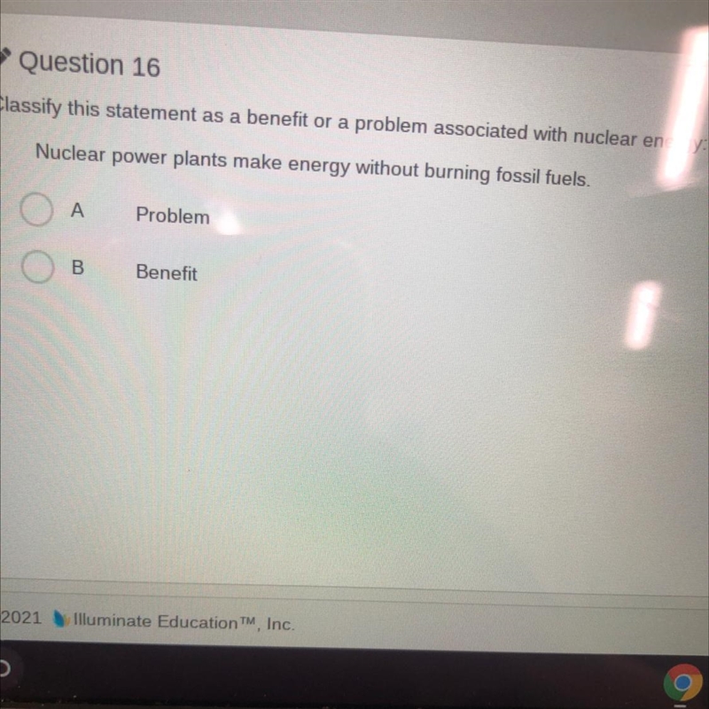 Is this a benefit? because isn’t burning fossil fuels a bad thing?-example-1