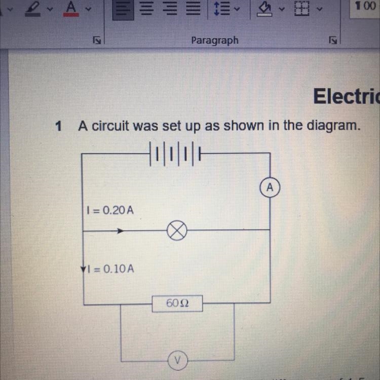 What is the current reading on ammeter A-example-1