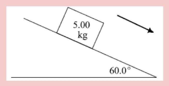 Calculate the parallel component of the weight of the object on the inclined plane-example-1