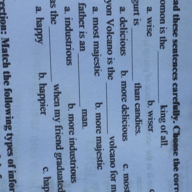 A. Read these sentences carefully. Choose the correct form of adjectives. 1. Solomon-example-1