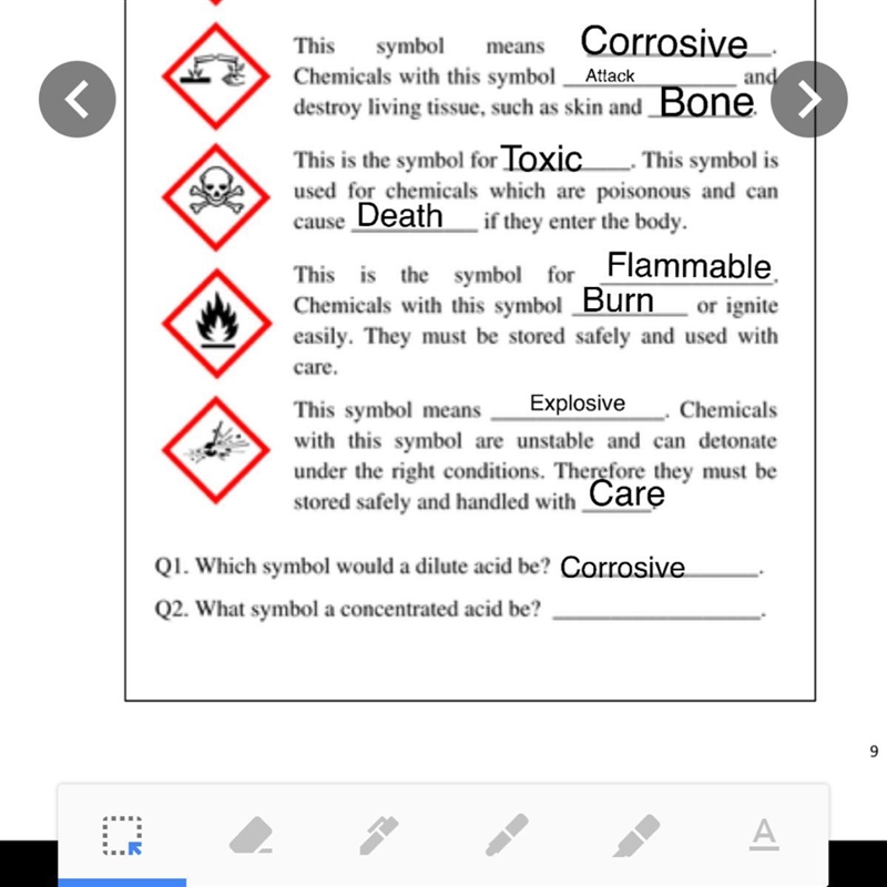 What symbol is a concentration be-example-1