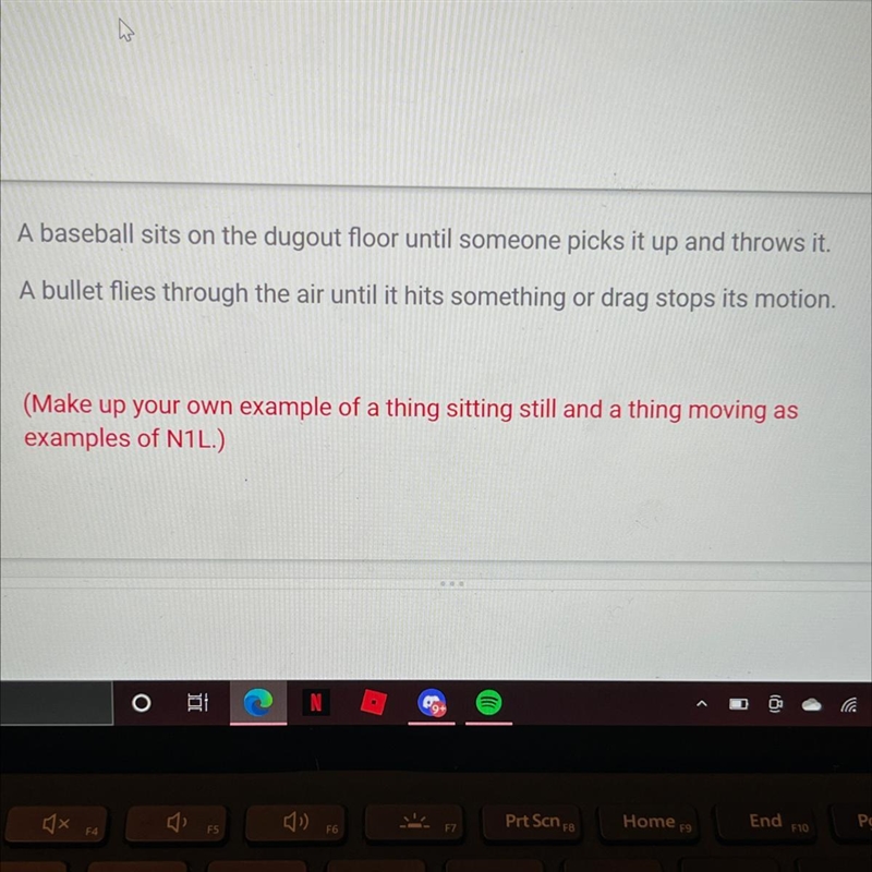 make up your own example of a thing sitting and a thing moving as examples of N1L-example-1