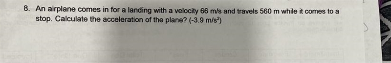 Please show all the steps and work. The answer is -3.9 m/s2-example-1