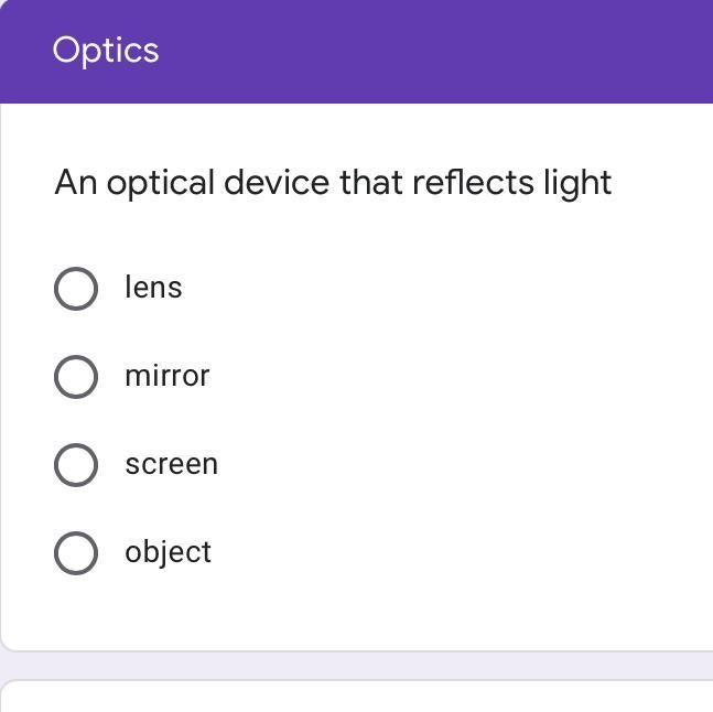 An optical device that reflects light ?-example-1