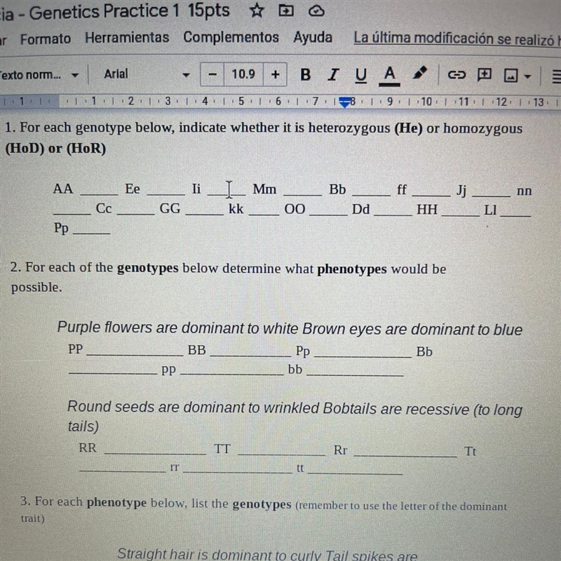 Please help.... Genetics Practice Problems-example-1