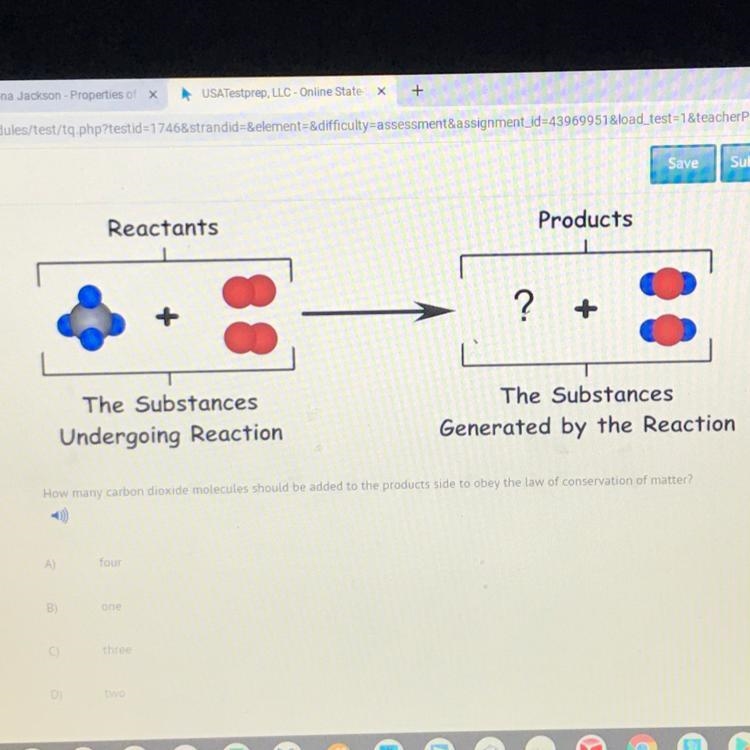 How many carbon dioxide molecules should be added to the products side to obey the-example-1