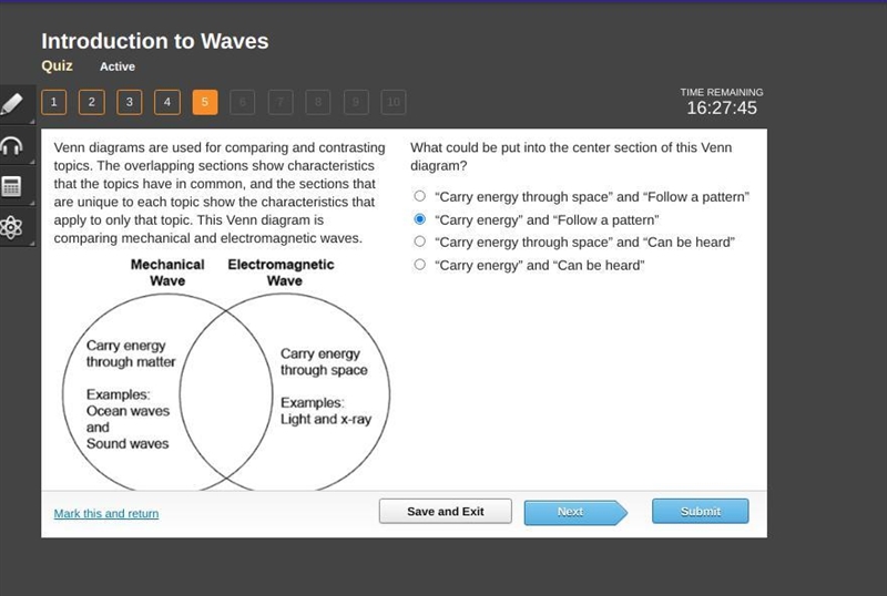 Venn diagrams are used for comparing and contrasting topics. The overlapping sections-example-1