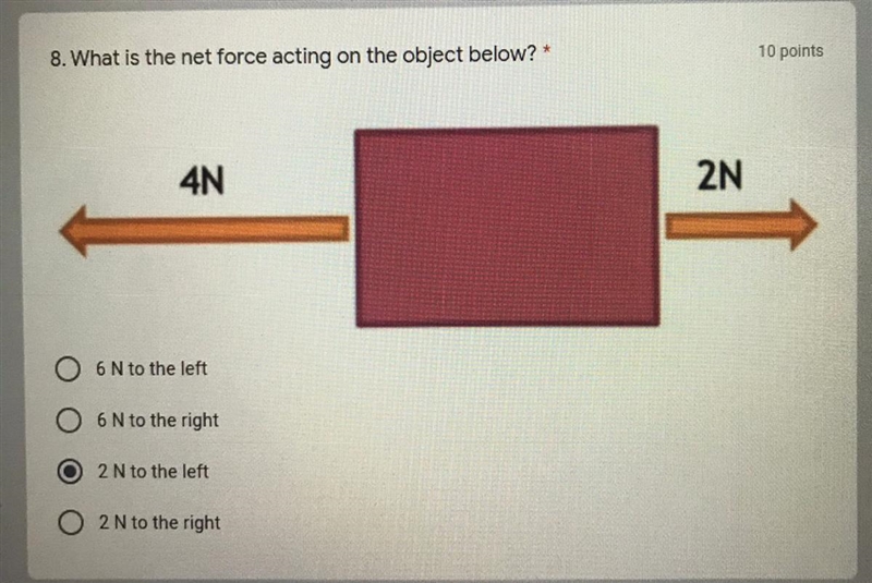 What is the net force acting on the object above?-example-1