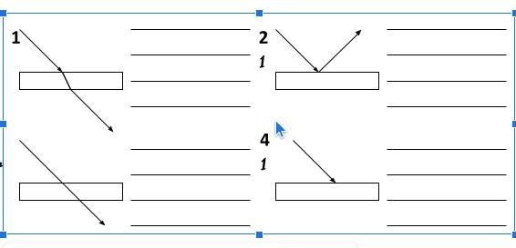 NO LInks Identify the behavior of light shown by each diagram below and describe how-example-1