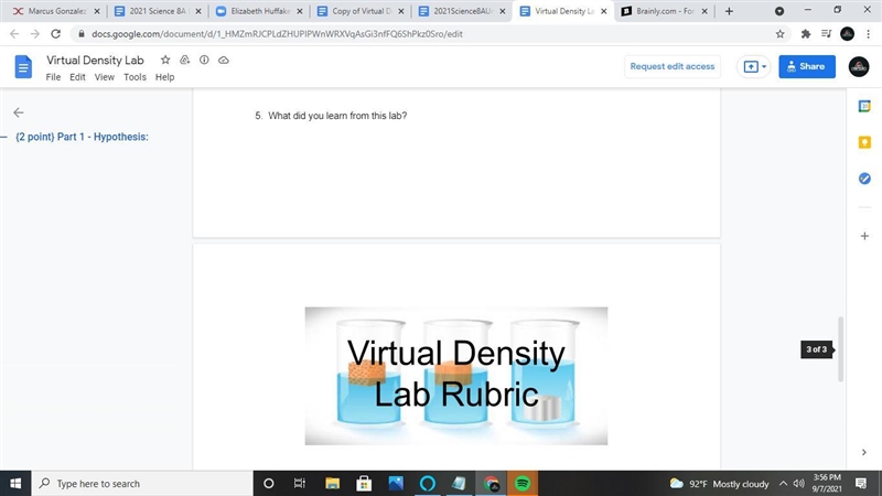 1. Was your hypothesis correct? Why or why not? 2. Use the experiment to explain what-example-3