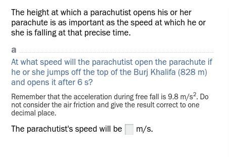 Acceleration - Opening the parachute-example-1