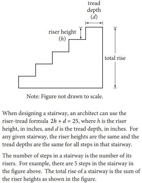 An architect wants to use the riser-tread formula to design a stairway with a total-example-1