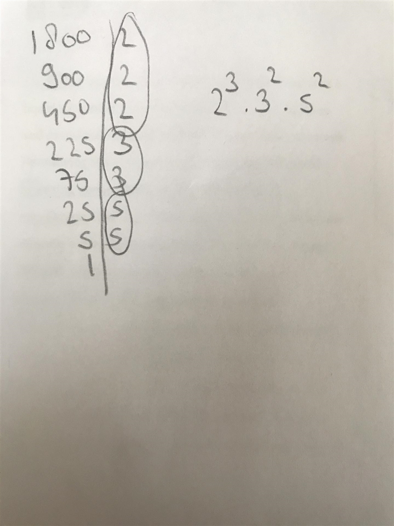 The prime factorization of 1800 is 2^a times 3^b times 5^c-example-1