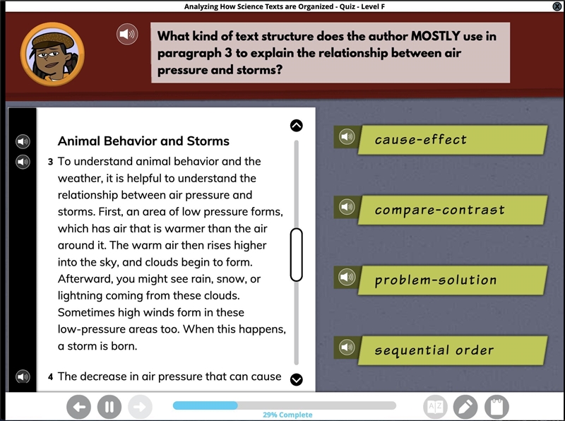 which kind of text structure does the author mostly use in paragraph 3 to explain-example-1