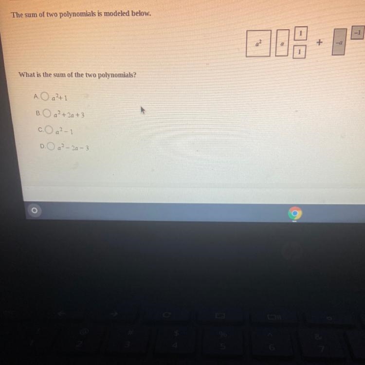 The sum of two polynomials is modeled below.-example-1