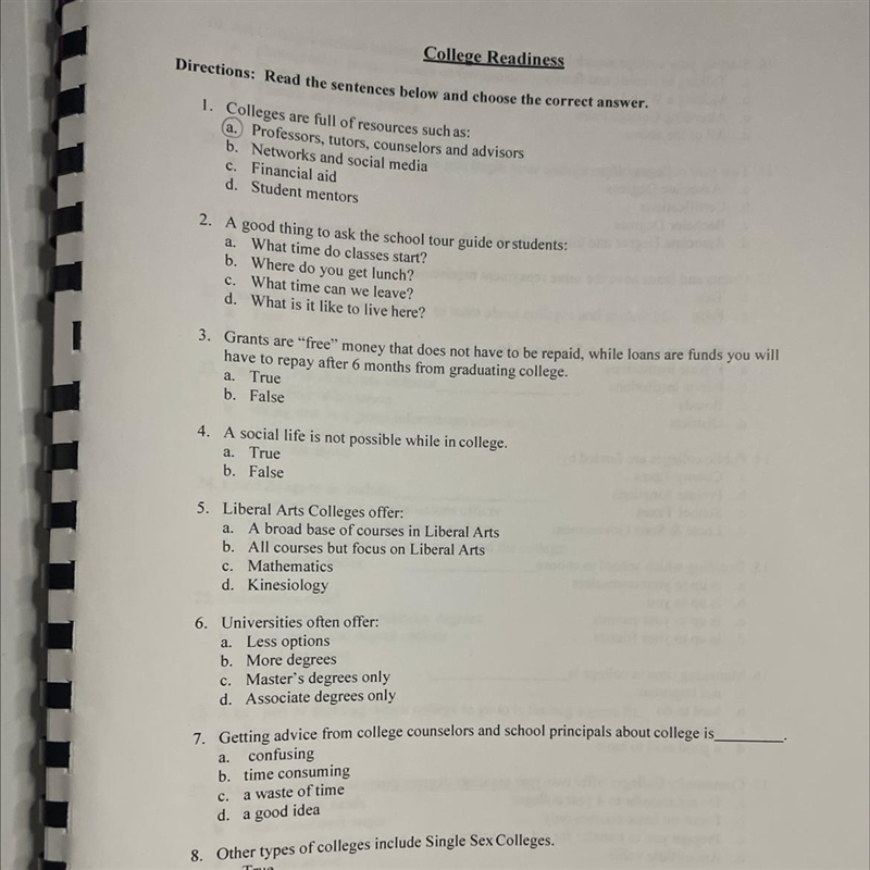 I need qs 2-7 please it’s college readiness !-example-1