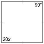 Determine the value of x. Question 16 options: A) x = 4.5° B) x = 45° C) x = 20° D-example-1