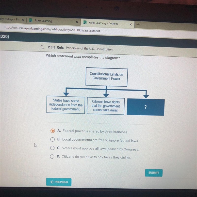 Which statement best completes the diagram? pls help taking test-example-1