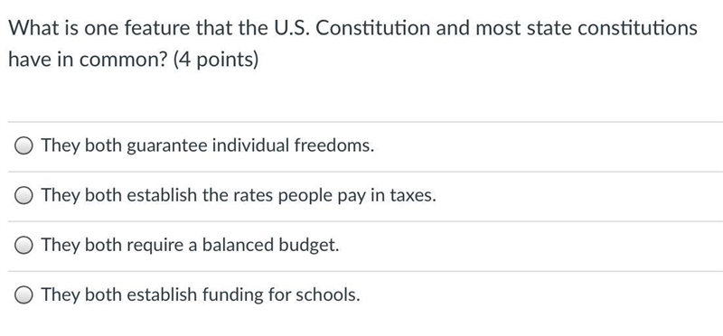 What is one feature that the U.S. Constitution and most state constitutions have in-example-1