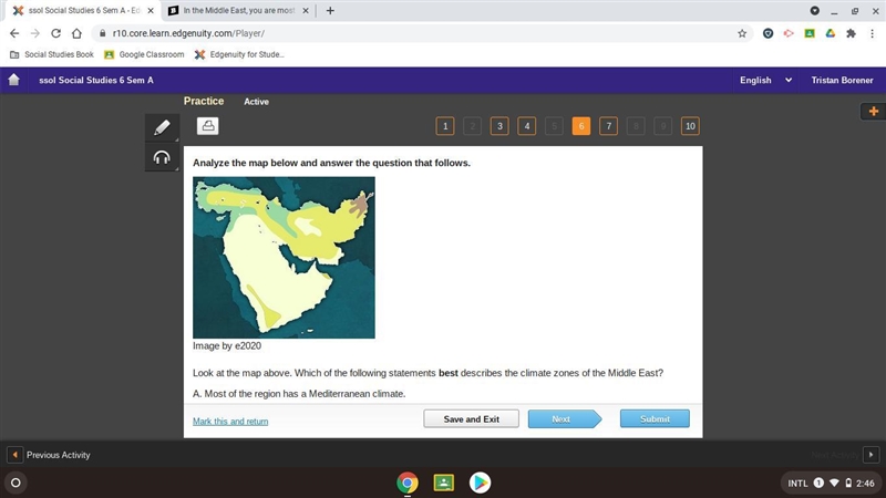 Analyze the map below and answer the question that follows. A thematic map of the-example-1