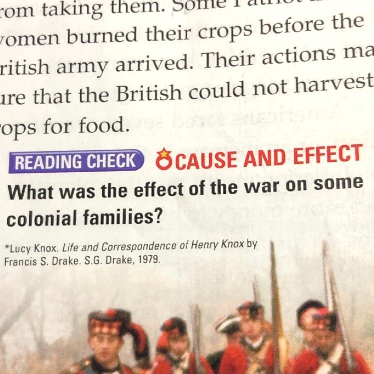 What was the effect of the war on some colonial families? Pleas be specific and i-example-1