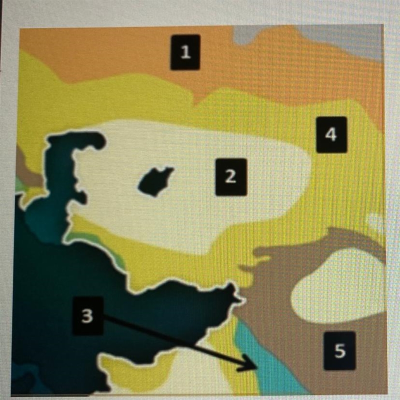 Look at the map above. All of the following climate regions are located in Central-example-1