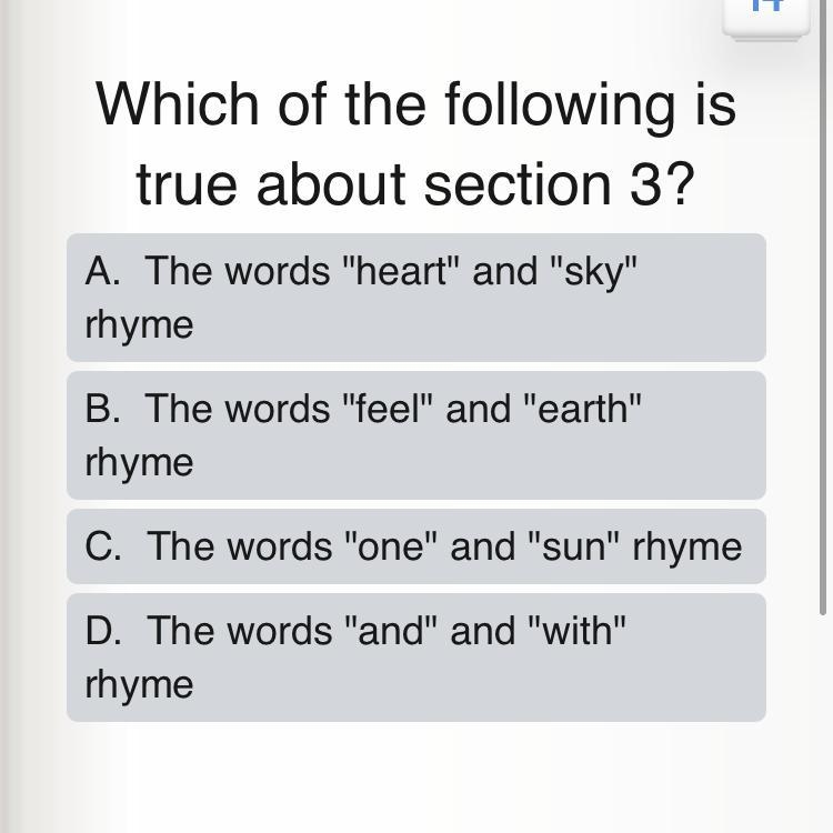 3.and my heart feels as one With the earth,the sky, and the sun Plz helpppp-example-1