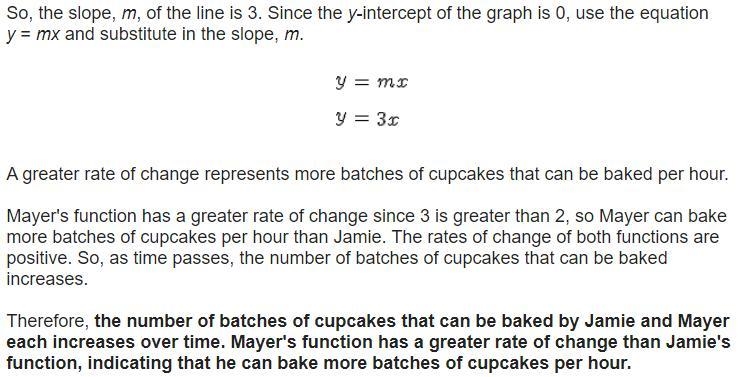 Jamie and Mayer are both baking cupcakes for a fundraiser. Jamie can bake two batches-example-1