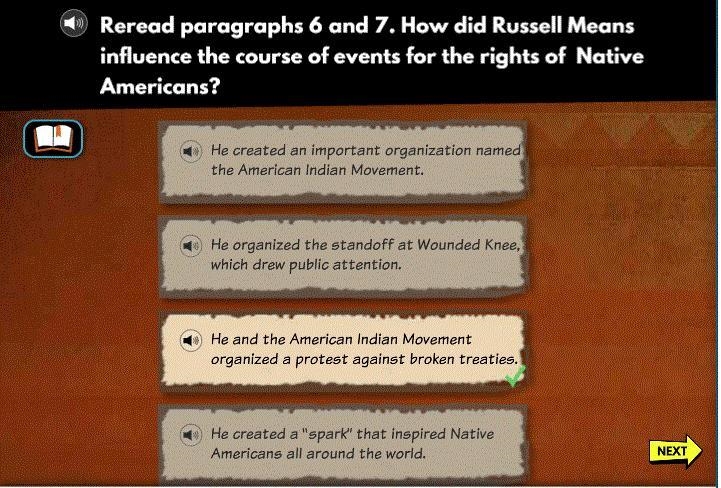 How did Russell means influence the course of events for the rights of native Americans-example-1