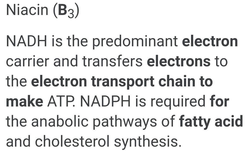 Name the Vitamin B that makes enzymes helps electron transport chain in fatty acids-example-1