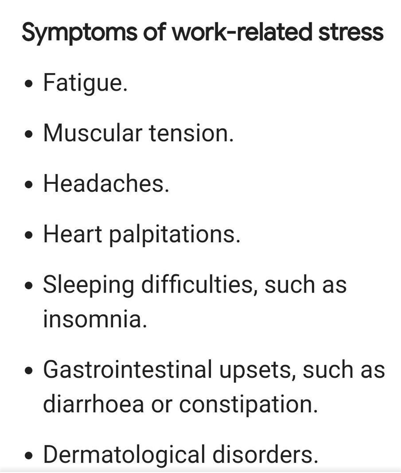 1.3.b List at least five of the stress indicators that could be experienced in an-example-1